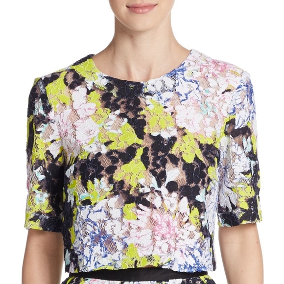🌼 French Connection multicoloured lace crop top